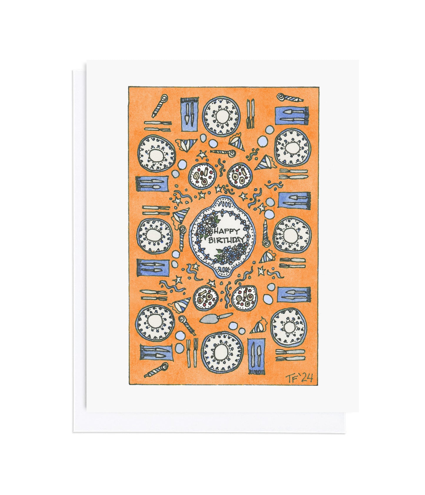 BD 006 - Orange and Blue Birthday