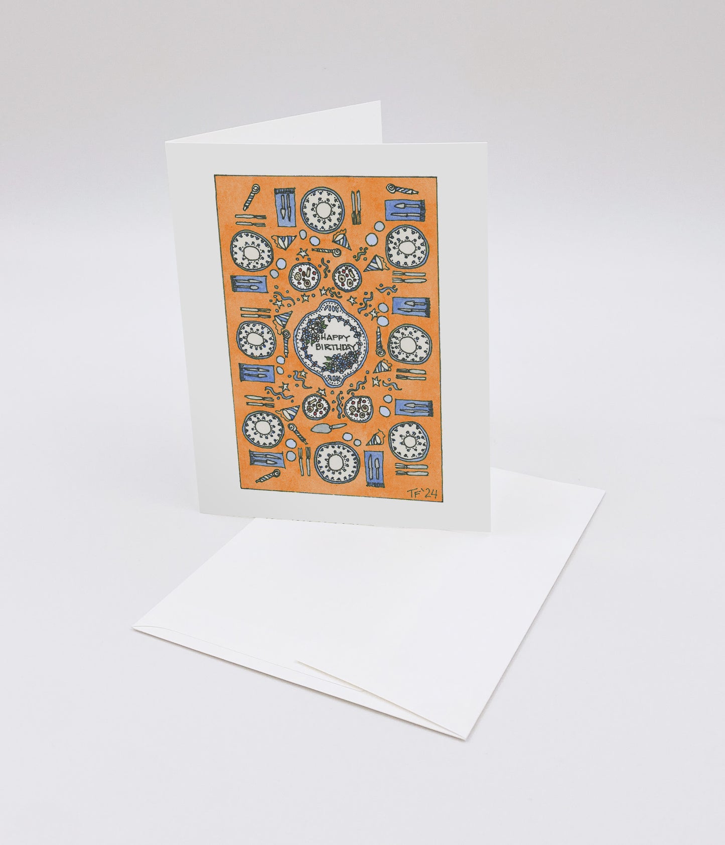 BD 006 - Orange and Blue Birthday