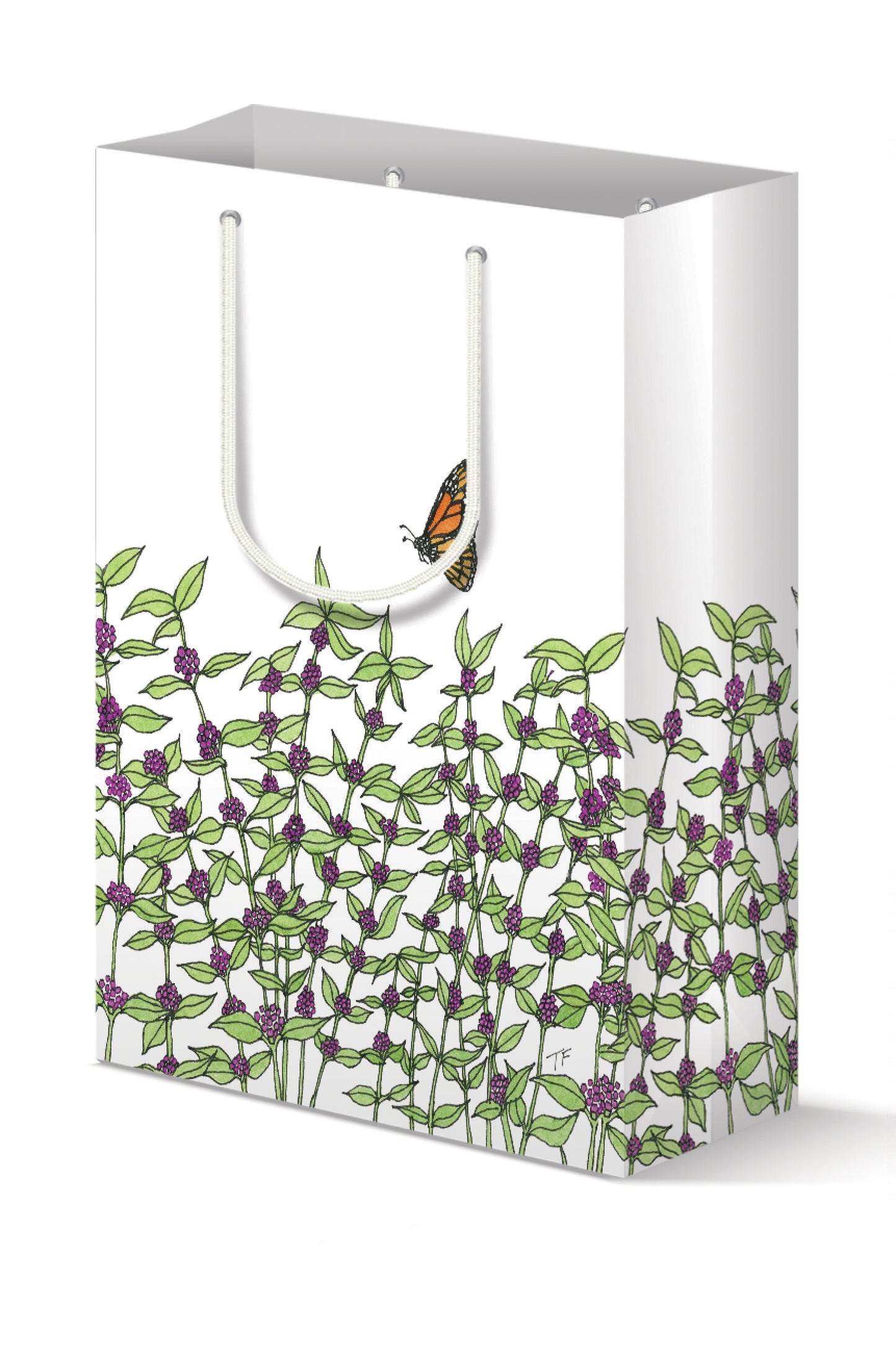 BGBT 020 Gift Bag Callicarpa American and Monarch Butterfly