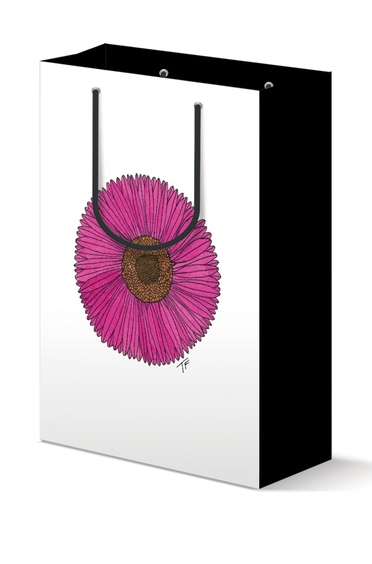 BGBT 023 Gift Bag Fuchsia Gerbera Daisy