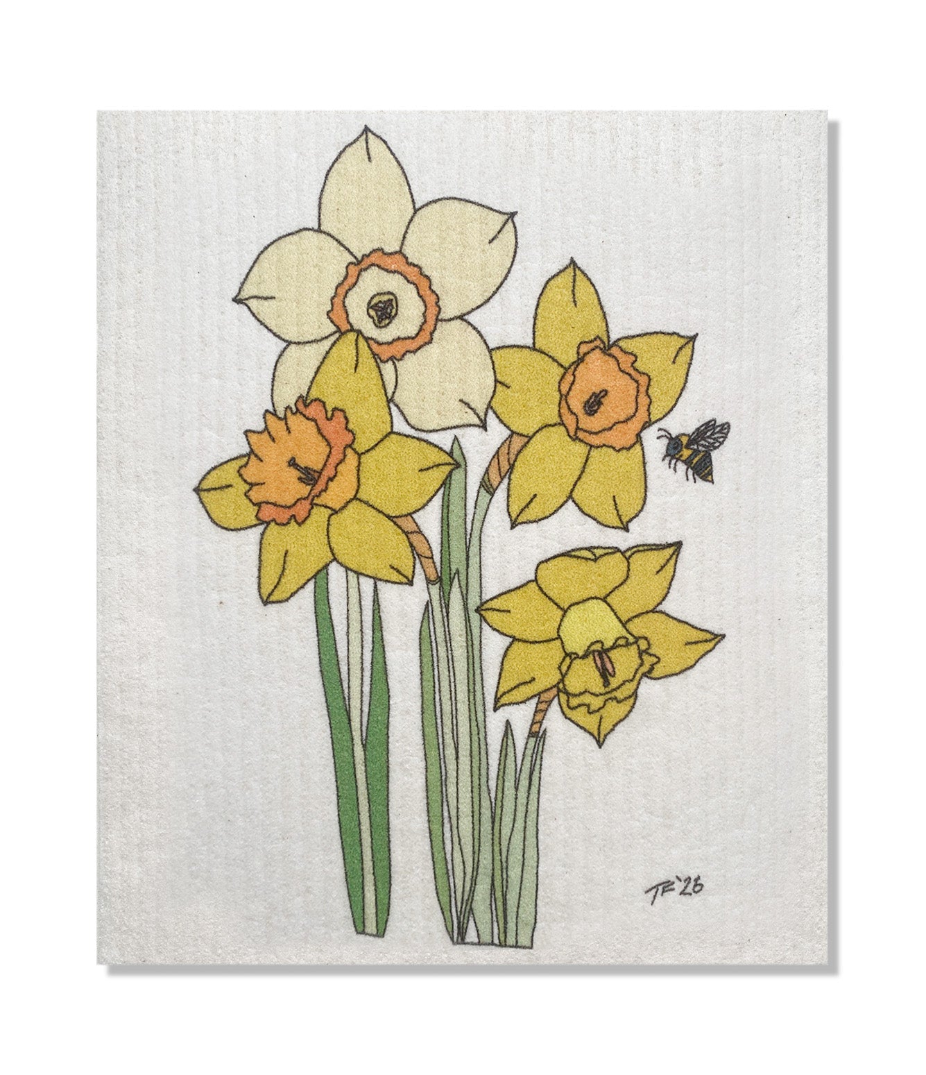 DCBT 013 - Swedish Dish Cloth Daffodils