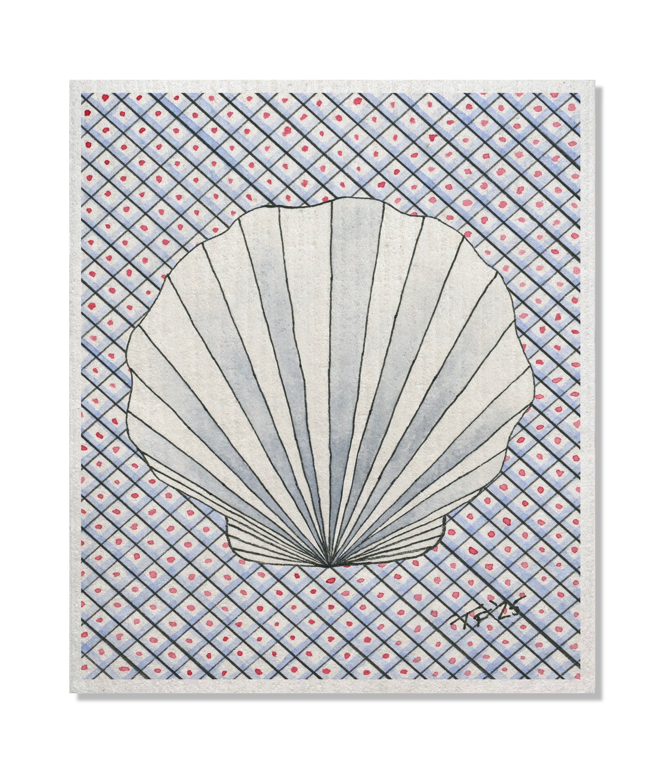 DCOC 016 Scallop Shell Swedish DishCloth