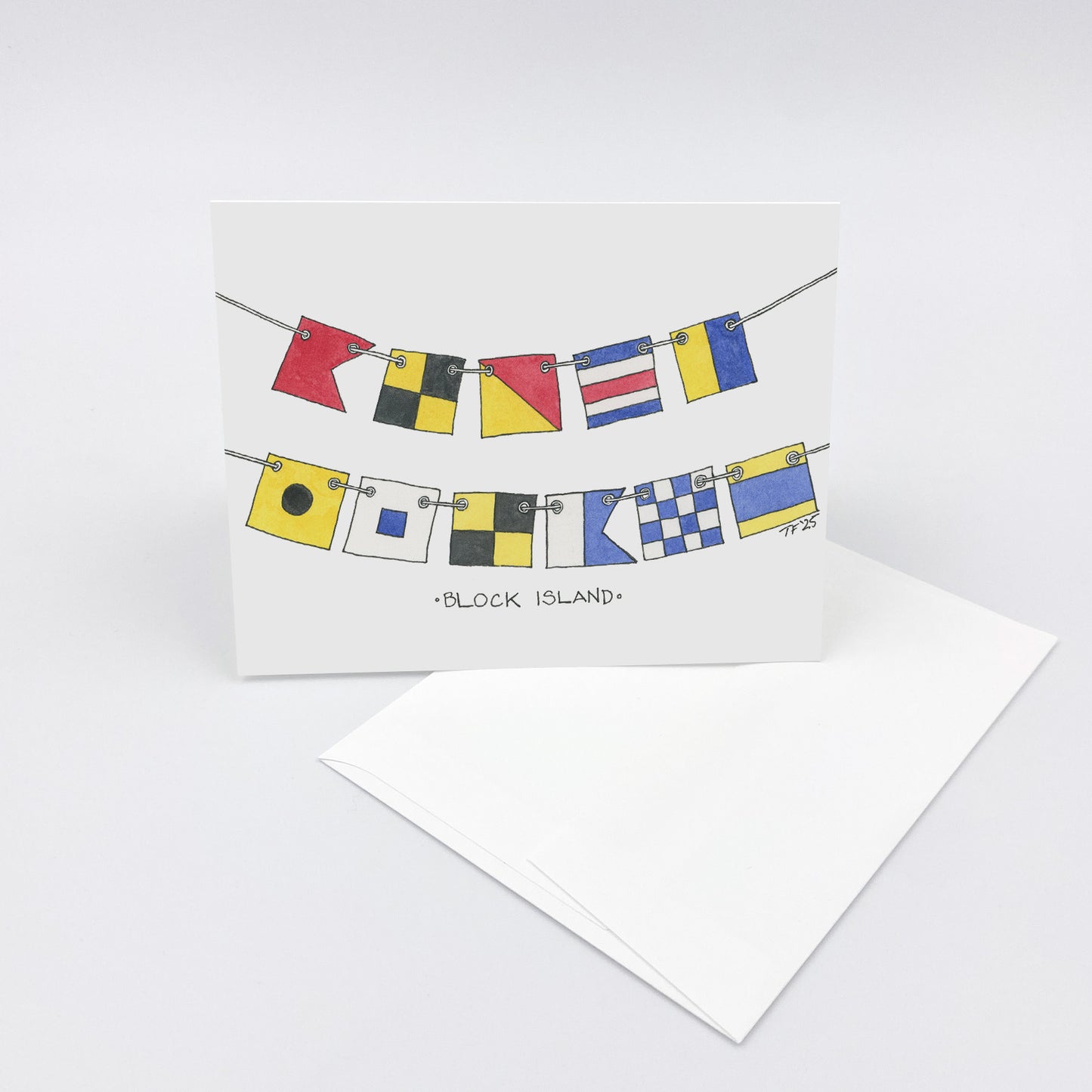 OC 019 Block Island in Nautical Flags
