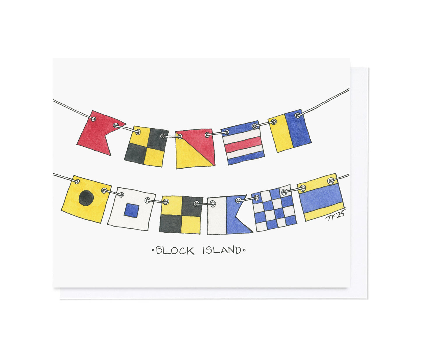OC 019 Block Island in Nautical Flags