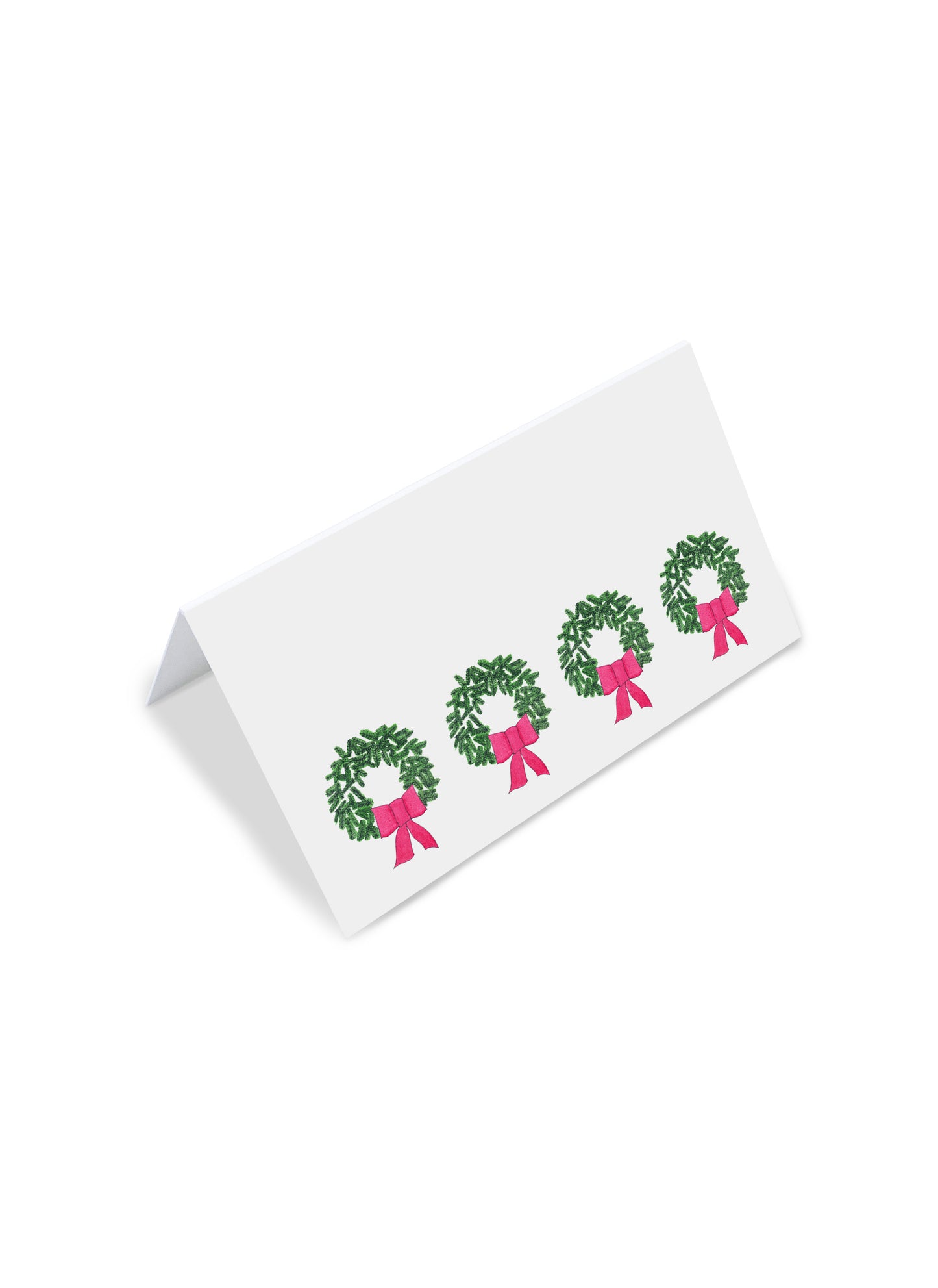PCCS 018 Christmas Wreath Tented Place Card - Set Of 12