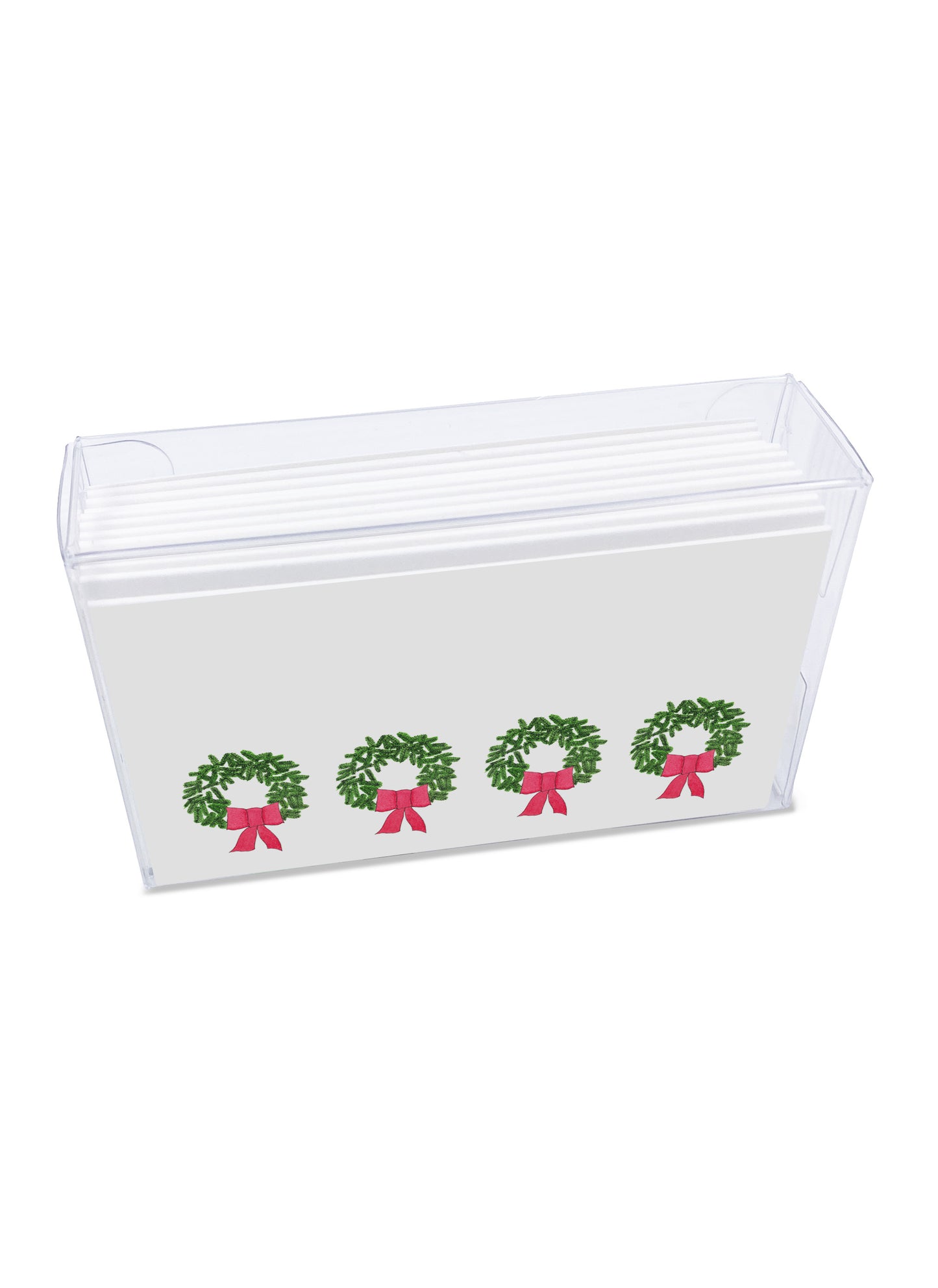 PCCS 018 Christmas Wreath Tented Place Card - Set Of 12