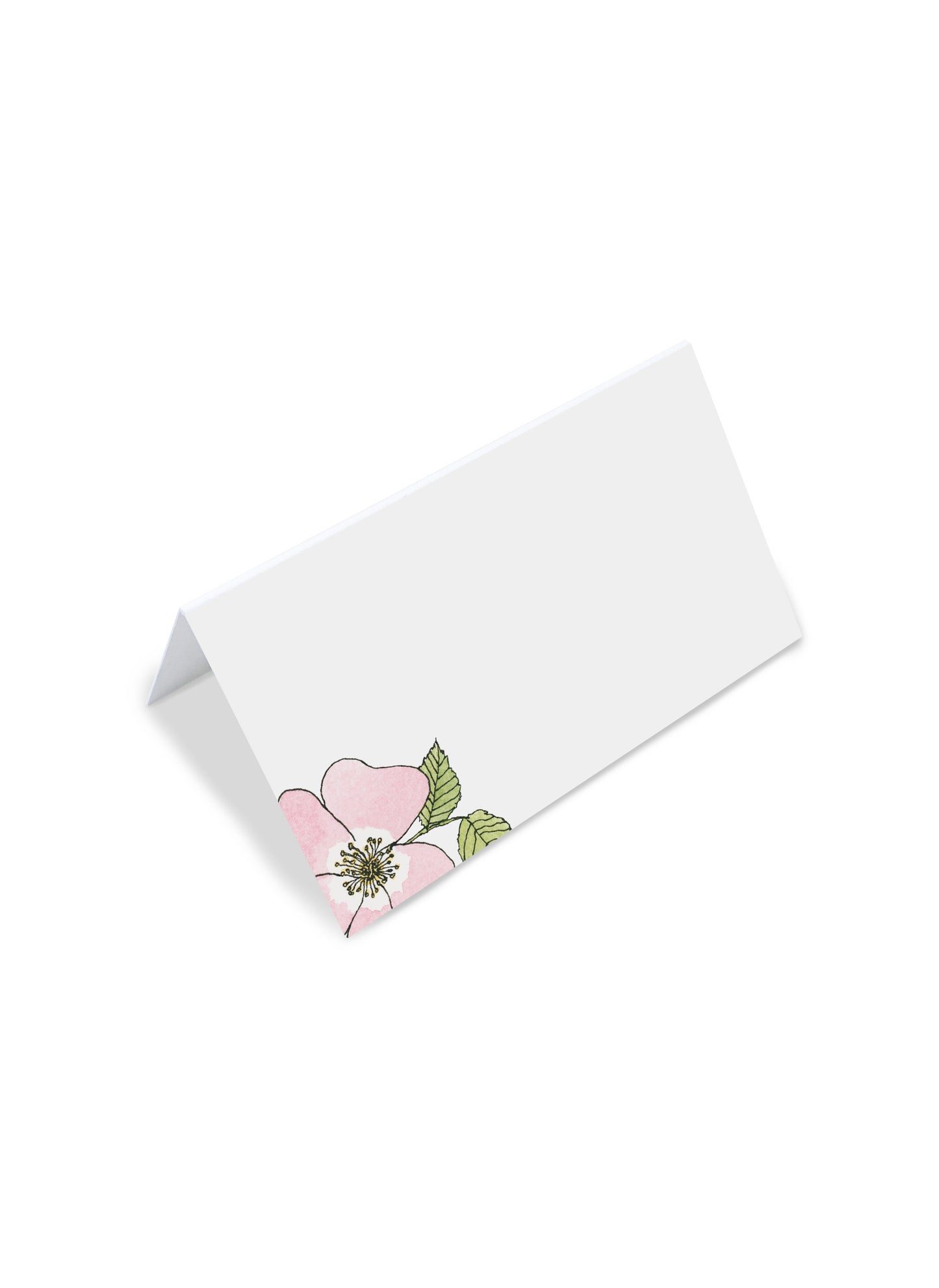 PCSB 002 Sweet Briar Rose Tented Place Card - Set Of 12