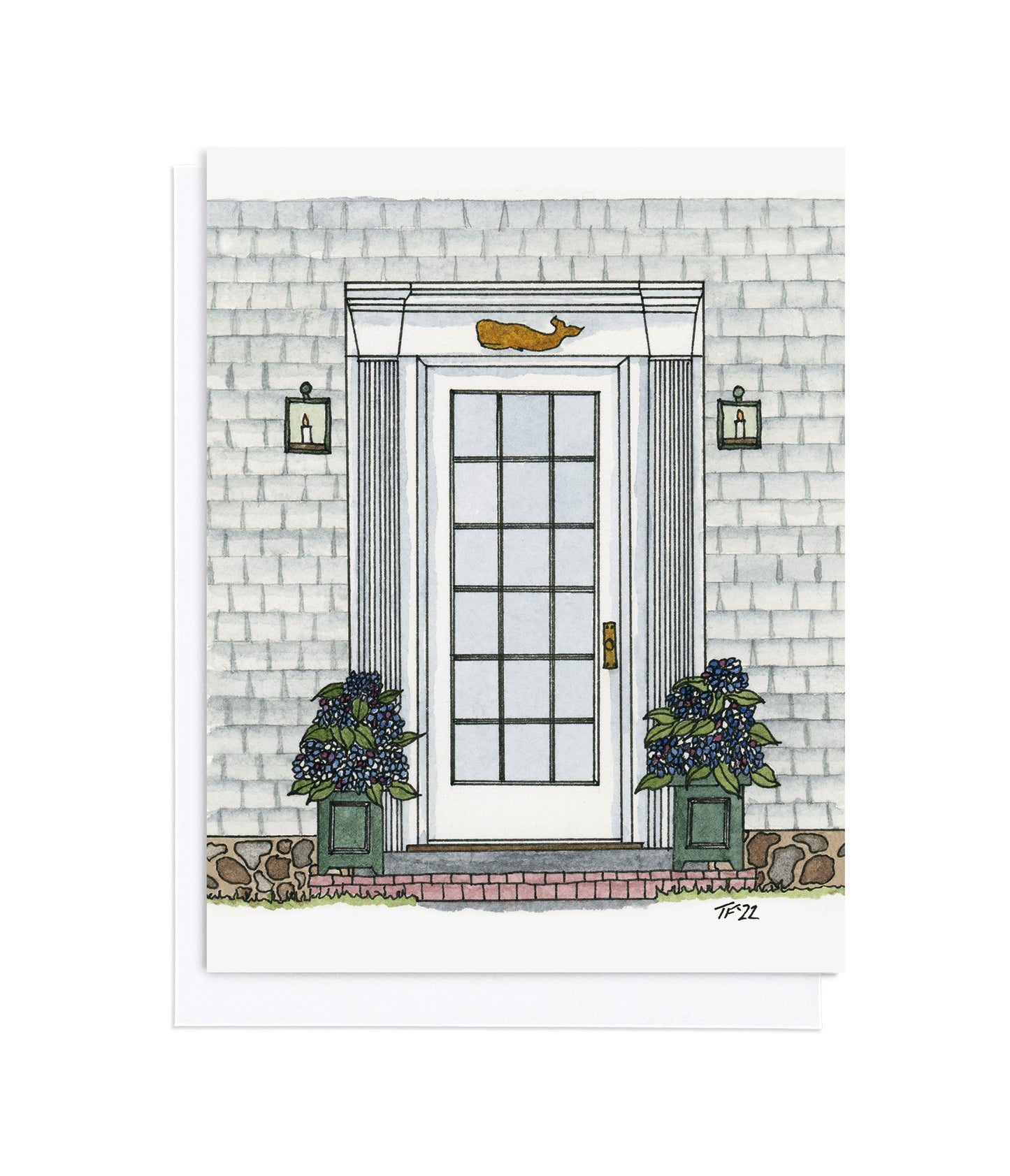 BT 010 - Cedar Shake and Blue Hydrangeas