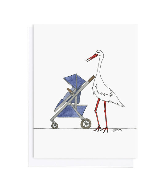 BY 003 - A Stork Pushing a Stroller