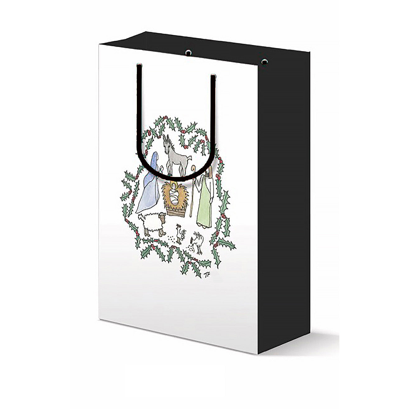 BGCS 013 Nativity with a Donkey Gift Bag; Rope: RD (Red)