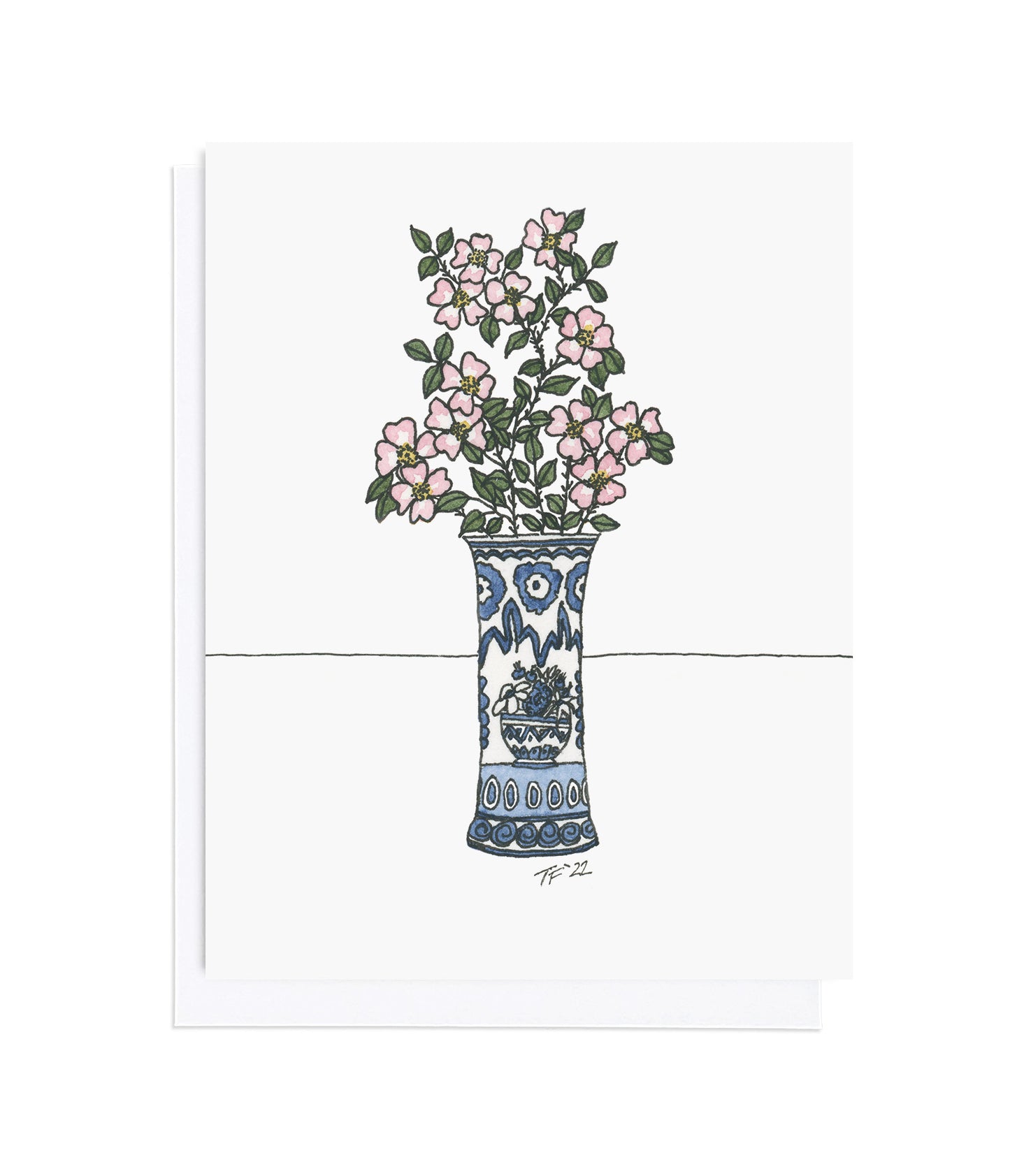 BT 011A - Dogwood in a Delft Vase