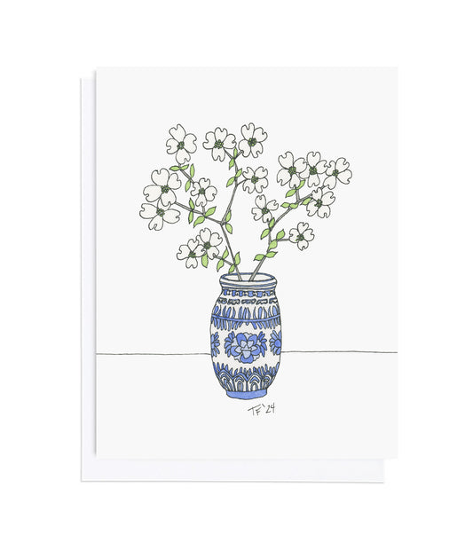 BT 014 Dogwood in a Delft Vase