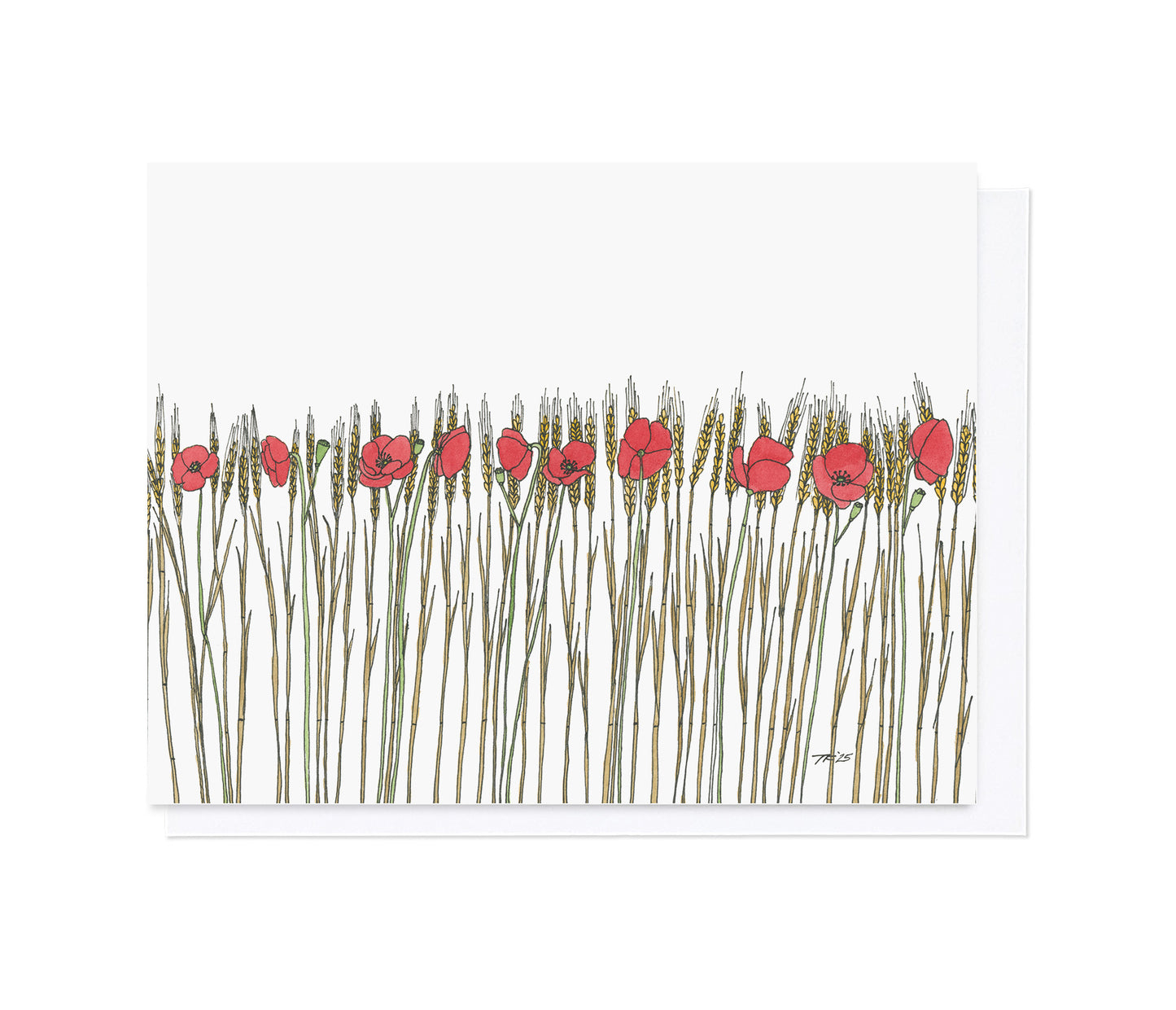 BT 024 Poppies and Wheat Landscape