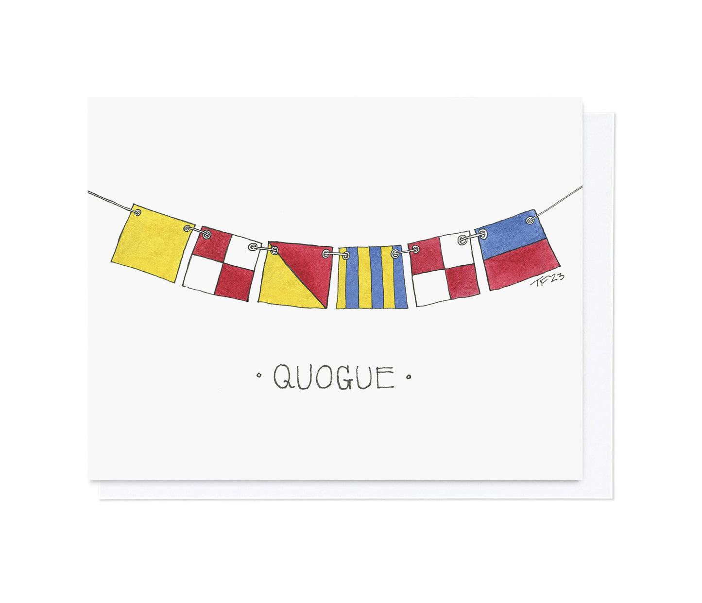 OC 007 - Quogue in Nautical Flags